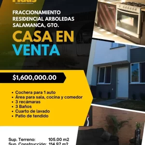FRACCIONAMIENTO RESIDENCIAL ARBOLEDAS SALAMANCA, GTO.