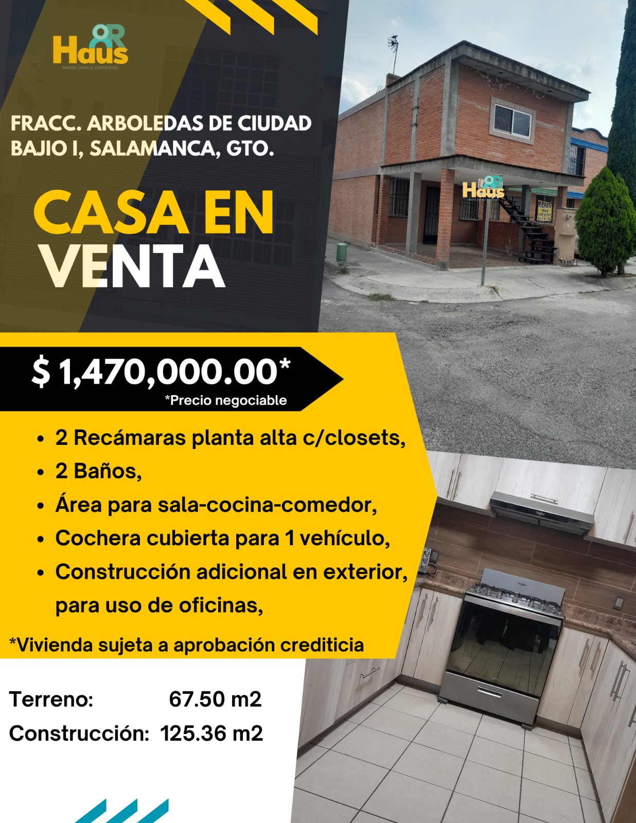 FRACC. ARBOLEDAS DE CIUDAD BAJIO I, SALAMANCA, GTO. CASA EN VENTA